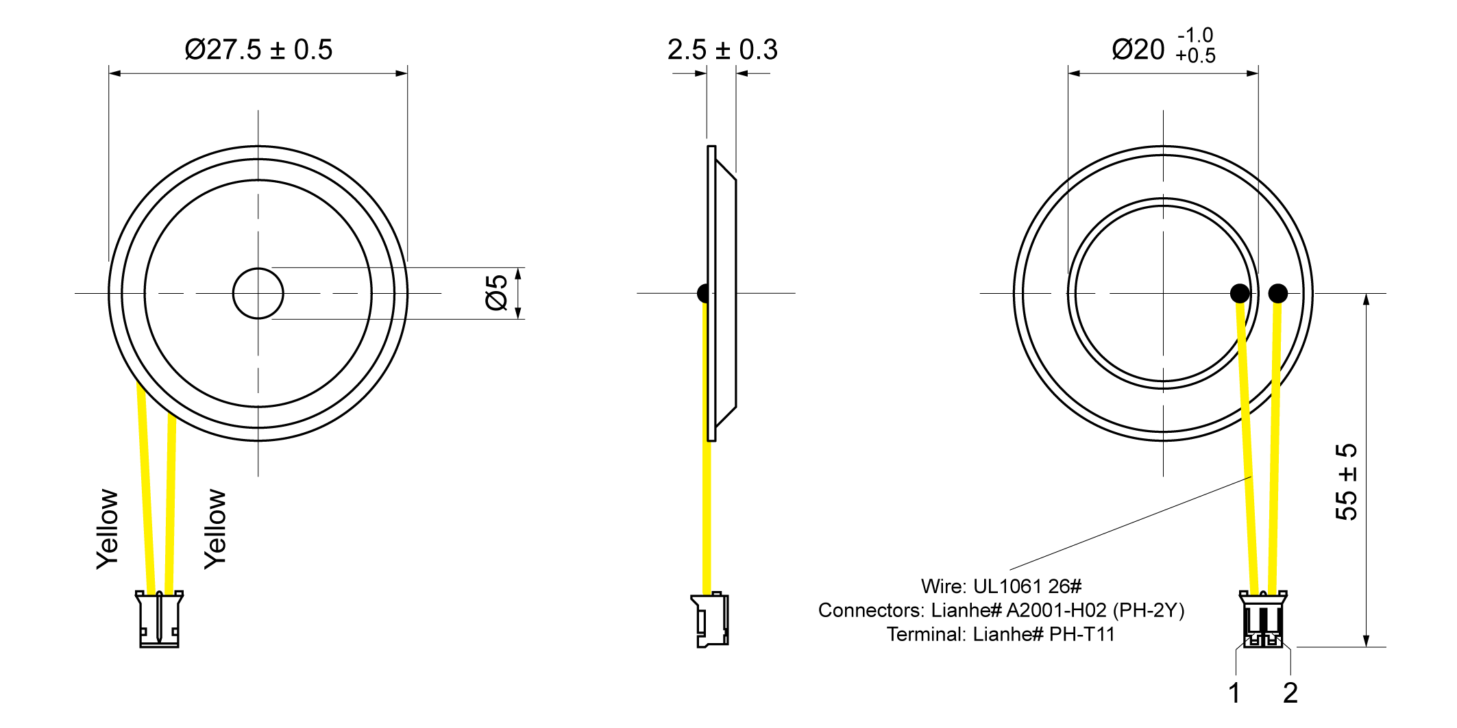 XPT27AL-X236 Mechanical Drawing